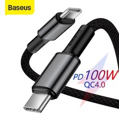 Cáp sạc nhanh siêu bền C to C Baseus High Density Braided PD 100W (5A/20V, E-marker Chip, Type C to Type C Fast Charging Data Cable)