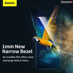 Kính cường lực bộ 2 miếng  Full viền Baseus 0.3mm Full-screen and Full-glass Tempered Glass Film For iP 13 2021