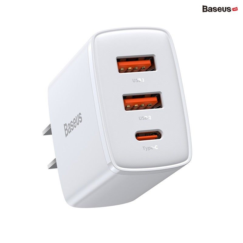 Cốc sạc nhanh siêu nhỏ gọn Baseus Compact Quick Charger 30W (USB dual port +Type C, 30w PD/QC3.0 Multi Quick Charge Support)