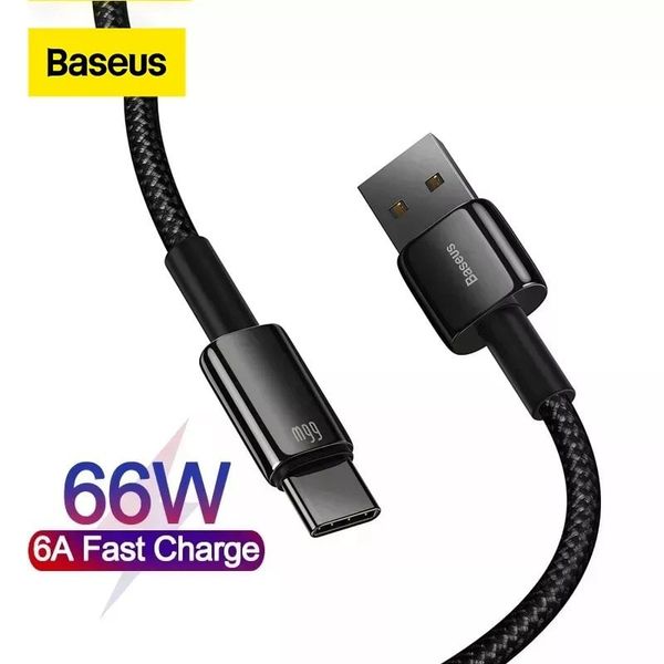 Cáp sạc nhanh Baseus Tungsten Gold Type C Fast Charging Data Cable (100W/66W/ 480Mbps, Fast Charge Cable)