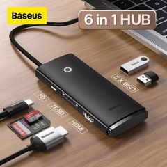 Hub Mở Rộng Kết Nối Baseus Lite Series HUB Docking Station (Type-C to HDMI+USB3.0*2+PD+SD/TF, Multifunctional HUB)