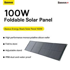 Tấm Pin Năng Lượng Mặt Trời Baseus Energy Stack Solar Panel 100W Mono