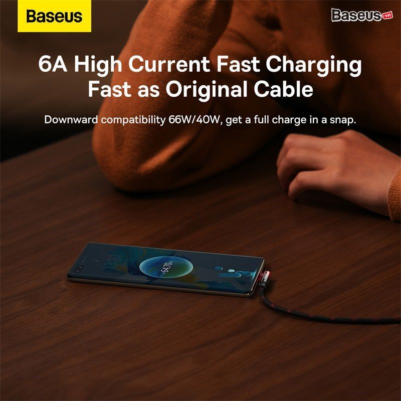 Cáp Sạc Nhanh 90 Độ Baseus MVP 2 Elbow-shaped Fast Charging Data Cable USB to Type-C 100W