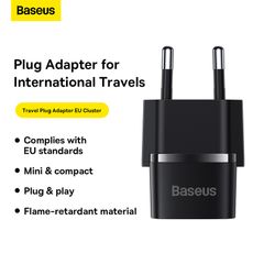 Bộ chuyển đổi phích cắm du lịch Baseus Travel Plug Adapter (EU)