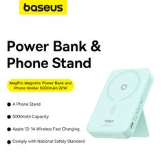 Pin Sạc Không Dây Nam Châm Baseus MagPro Magnetic Bracket Wireless 5000mAh 20W ( tích hợp chân đế giữ điện thoại)