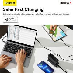 Củ Sạc Nhanh Baseus GaN5 Pro Fast Charger 140W (kèm cáp C to C, Type C*2 + USB, PD/QC4.0/QC3.0/AFC/FCP Quick-Charger)