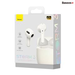 Tai Nghe Bluetooth Cao Cấp Baseus Storm 3 ANC TWS Earphones (Bluetooth 5.2, GPS - APP Control, Super Fast charge, Nearly No-delay, Hi-Fi & HD Stereo Gaming Earbuds)