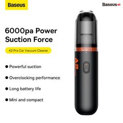 Máy Hút Bụi Pin Sạc Cầm Tay Baseus A2 Pro Car Vacuum Cleaner 80W 2000mAh (6000Pa Blow/Vacuum, 2 in 1 Hepa)