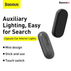 Bộ đèn Led hình con nhộng nhỏ gọn dùng trong xe ô tô, hộc tủ bàn ghế Baseus Capsule Car Interior Lights (2 cái/bộ)