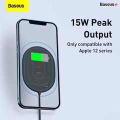 Đế sạc nhanh không dây có nam châm Baseus Light Magnetic Wireless Charger dùng cho iPhone 12/11/XS Max và Android (15W, Magnetic, Wireless quick charger)