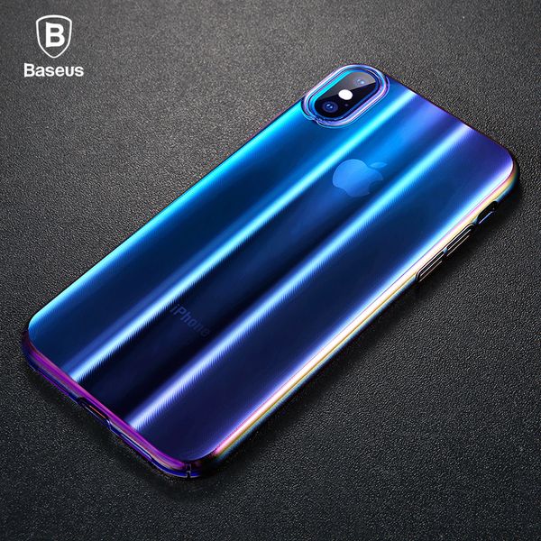 Ốp lưng trong suốt chuyển màu Baseus Aurora Case cho iPhone XS/ XR / Xs Max (Luxury Gradient Hard Plastic Case)