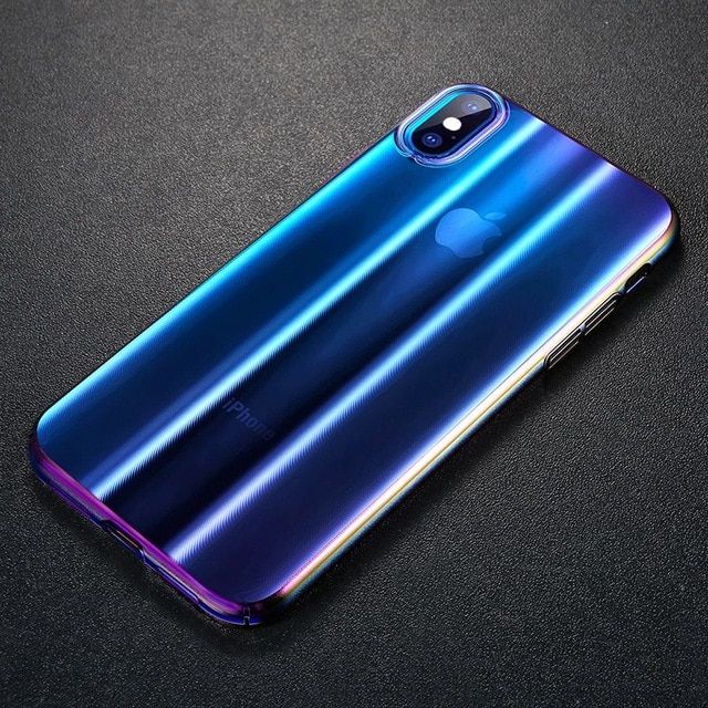 Ốp lưng trong suốt chuyển màu Baseus Aurora Case cho iPhone XS/ XR / Xs Max (Luxury Gradient Hard Plastic Case)
