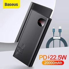 Combo Pin sạc dự phòng Baseus Adaman Metal Digital Display Quick Charge Power Bank 20000mAh (Pin kèm cáp sạc iPhone Superior)