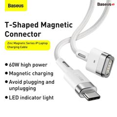 Zinc Magnetic Series iP Laptop Charging Cable Type-C to T-shaped Port 60W