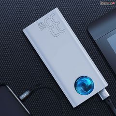 Pin dự phòng sạc nhanh Baseus Amblight PD/QC3.0 Quick charge cho Smartphone/ Tablet/ Macbook ( 20000mAh / 30000mAh, 18W / 33W, PD & QC3.0 , 2*Port USB+ Type C in/out, LED Display)