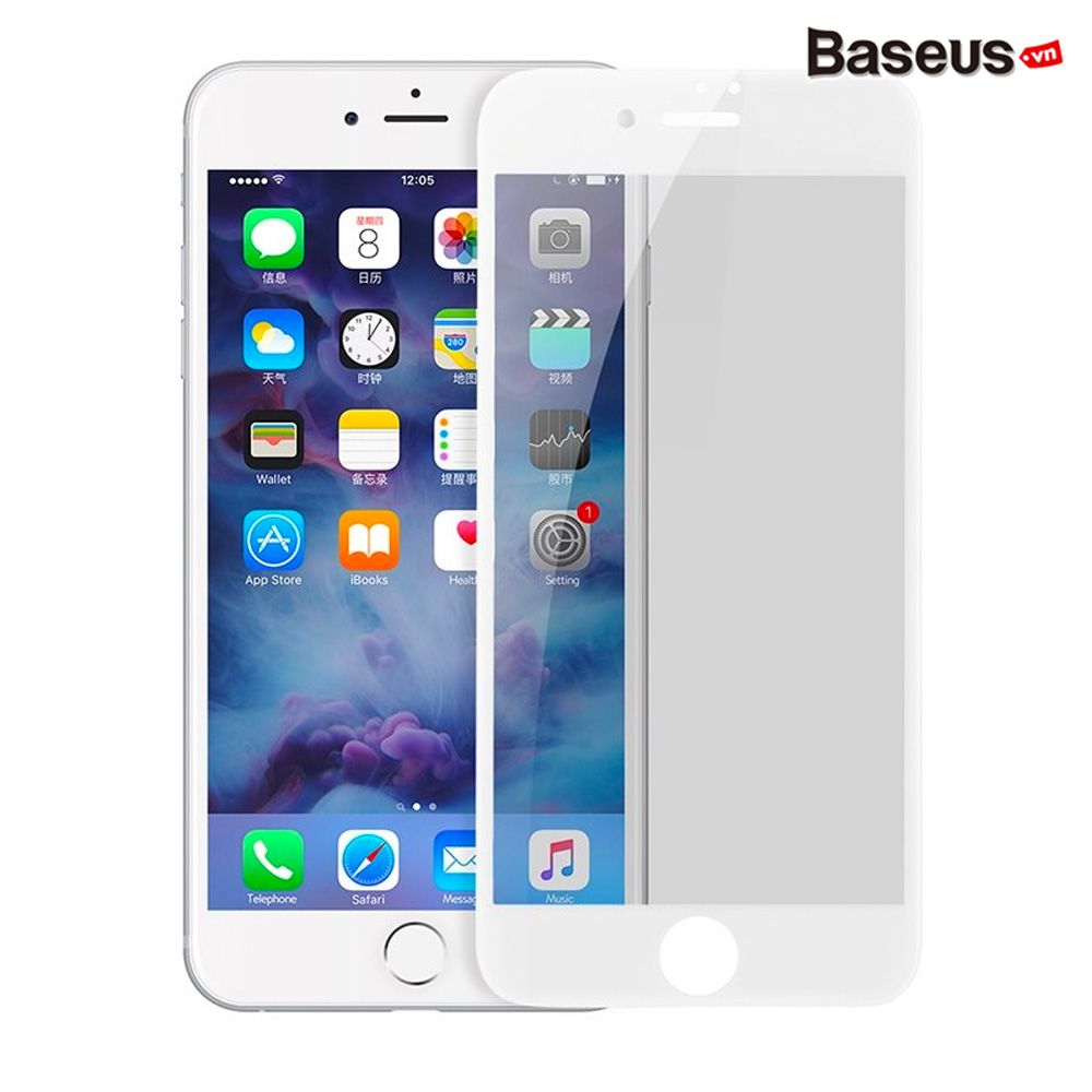 Kính cường lực 3D Baseus PET Soft Edge cho iPhone 6/ 6S/ 6S Plus ( 0.23mm, Full màn hình, Viền dẽo 3D, Chống nứt bể mép)