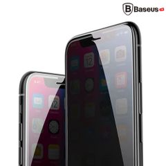 Kính cường lực 5 lớp siêu bền - chống nhìn trộm Baseus Anti Spy 3D Curved-screen cho iPhone X/XS Max/iP 11 Pro Max (0.23mm, 3D Anti Peeping Tempered Glass Film)