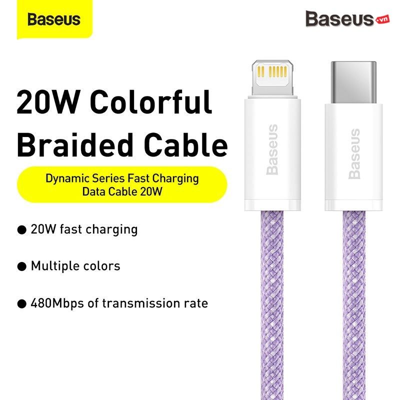 Cáp sạc nhanh siêu bền Baseus Dynamic Series Type C to Lightning PD 20W cho iPhone (Fast Charging & Data Cable)