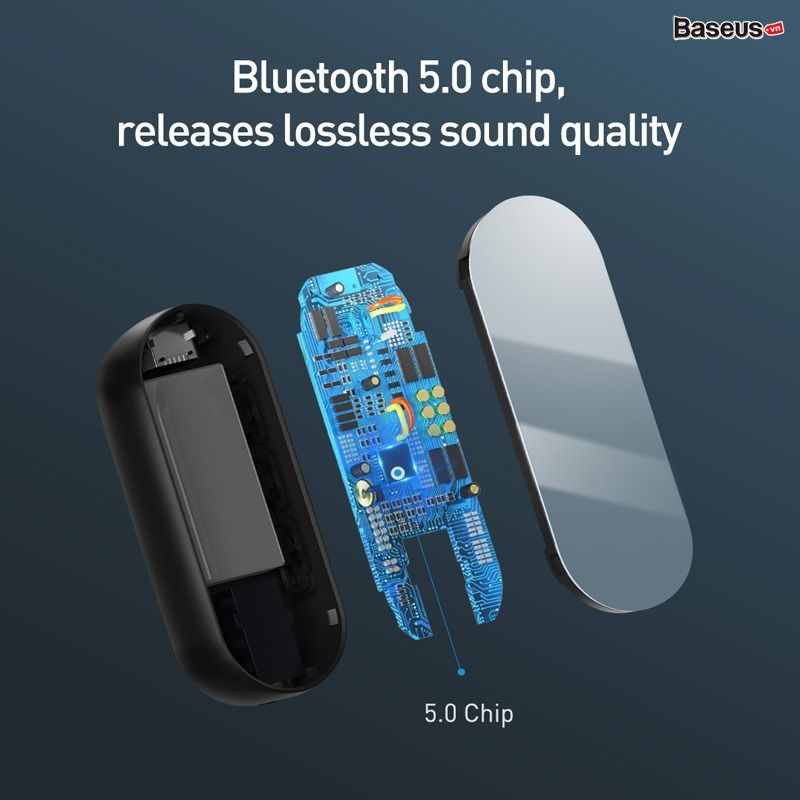 Bộ Bluetooth Receiver Baseus BA02 Wireless Adapter (Audio Bluetooth V5.0 Receiver to Jack 3.5mm, for Earphone / Speaker)