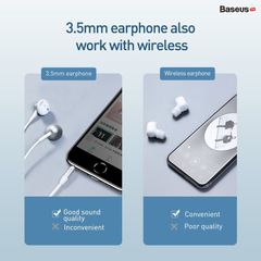 Bộ Bluetooth Receiver Baseus BA02 Wireless Adapter (Audio Bluetooth V5.0 Receiver to Jack 3.5mm, for Earphone / Speaker)
