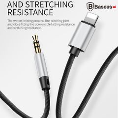 Cáp chuyển âm thanh chất lượng cao Baseus L33 cho iPhone 6/ 7/ 8/ iPhone X (Aux Audio 3.5mm sang Aux Audio 3.5mm + Lightning / 120cm)