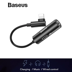 Bộ chuyển cổng Lightning sang Audio 3.5mm + Lightning Baseus L42 cho iPhone X/ XS Max (New Model, Smart Upgrade )