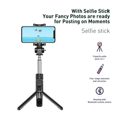 Gậy tự sướng tích hợp Tripod chân xếp gọn Baseus Lovely (Bluetooth Remote Camera Control, Folding Bracket Livestream/Selfie Stick)
