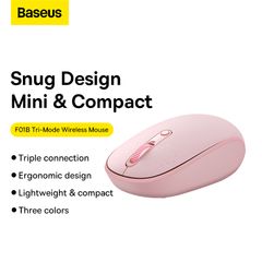 Chuột không dây Bluetooth & 2.4GHz Baseus F01B Tri-Mode Wireless Mouse Baby cho Laptop/Macbook/iPad/Tablet (1600dpi, 3 in 1 Wireless Mode 2.4GHz/Bluetooth 5.0/BT3.0)