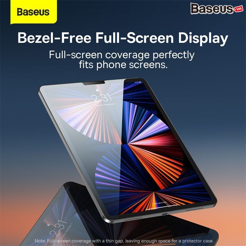 Kính Cường Lực Full Màn Hình Chống Trầy Siêu Nét Baseus 0.3mm Full-Glass Tempered Glass Film Cho iPad Pro/Air/Mini (12.9, 11, 10.9, 10.5, 10.2, 9.7, 8.3, 7.9 inch)