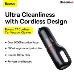 Máy Hút Bụi Cầm Tay Không Dây Baseus A7 Cordless Car Vacuum Cleaner 6000Pa (78W - 2000 mAh)