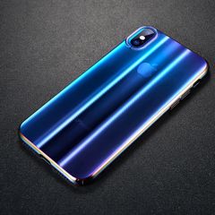 Ốp lưng trong suốt chuyển màu Baseus Aurora Case cho iPhone X (Luxury Gradient Hard Plastic Case)