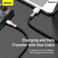 Cáp sạc nhanh, siêu bền Baseus Cafule Metal Series Type C 40W (USB to Type C, Zinc Alloy Material, Super Quick charge & Data Cable)