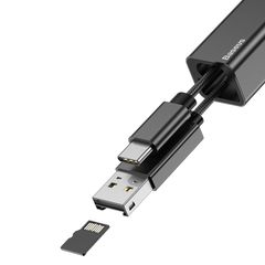 Cáp sạc nhanh Type C tích hợp đầu đọc thẻ nhớ Baseus Pendant Card Reader (2A, 16cm, 2in1 TF Card Reader OTG USB Type C Cable and Sync Data)