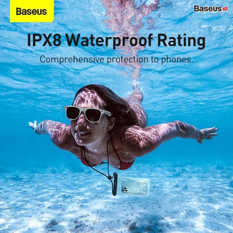 Túi chống nước Baseus Cylinder Slide-cover Waterproof Bag (5 lớp phủ, tiêu chuẩn chống nước IPX8 cho độ sâu lên đến 30m)