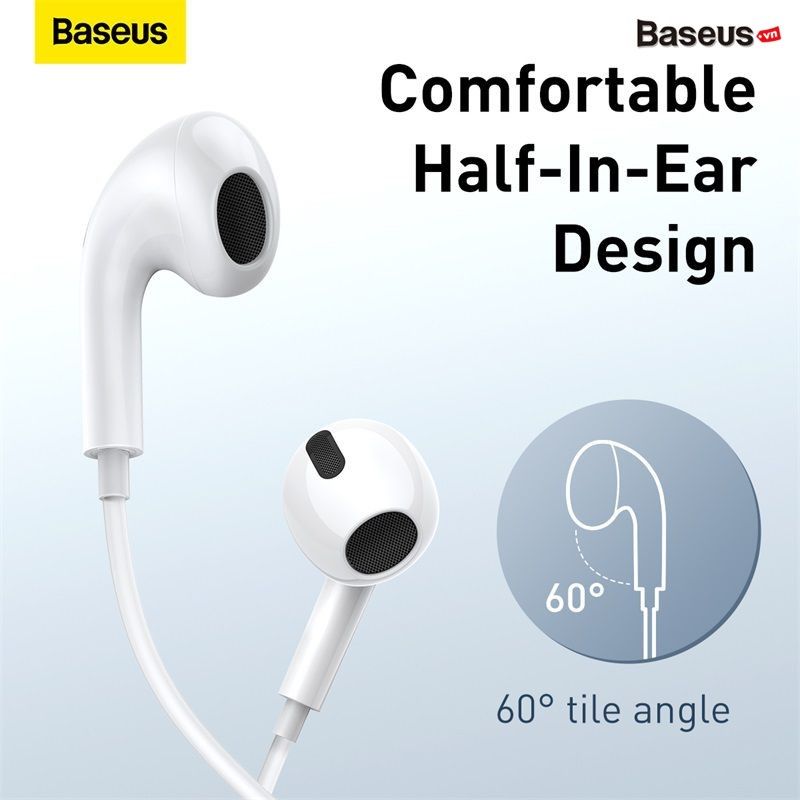 Tai Nghe Baseus Encok 3.5mm lateral in-ear Wired Earphone H17