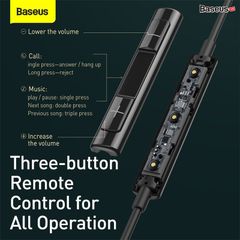 Tai nghe có dây Baseus Encok H16 (8D sound effect, HD microphone, AUX 3.5mm Wire Earphones)