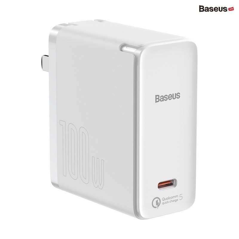 Bộ sạc siêu nhanh Baseus GaN2 Fast Charger 1C 100W (GaN2 Technology, QC5.0/QC4.0/PD3.0/PPS Multi Quick Charge Protocol Support)