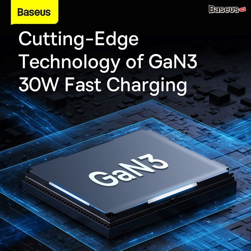 Củ sạc nhanh Baseus GaN3 1C 30W Quick Charger - Sạc nhanh, siêu nhỏ gọn (PD/QC/PPS Multi Quick Charge Support)