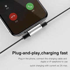 Bộ chia cổng Lightning 1 thành 2 có hỗ trợ đàm thoại Baseus L46 cho iPhone/ iPad ( Charging/Music Adapter For Lightning)