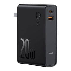 Cốc sạc nhanh kiêm pin sạc dự phòng Baseus Power Station 2 Power Bank Adaptor 10000mAh 20W PD/QC3.0 (10000mAh, Type C/USB Quick Charge, Travel Charger & Powerbank)