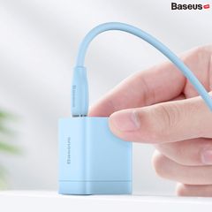 Bộ Sạc Nhanh Kèm Cáp C To Lightning Baseus Super Si Pro Quick Charger Type C 20W (Củ sạc + Cáp sạc nhanh C to Lightning Silica Gel)