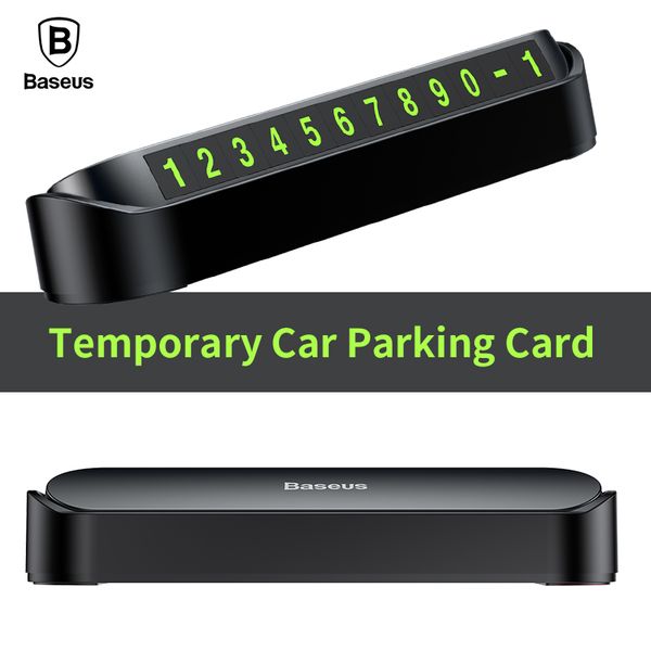 Bảng số điện thoại Baseus Tock Temporary LV123 dùng cho xe hơi ( Nam châm, nhựa cao cấp ABS )