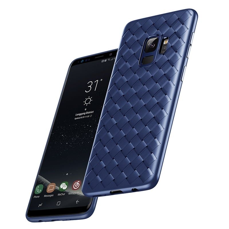 Ốp lưng Baseus BV Weaving Case LV182 cho Samsung Galaxy S9 / S9+ (Luxury Grid Soft TPU Silicone )