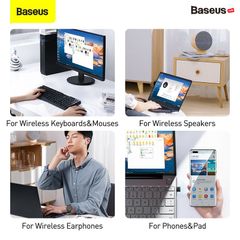 USB Bluetooth tốc độ cao Baseus BA04 Bluetooth Receiver (Bluetooth CSR 5.0, 20m, Wireless Audio Transmission Adapter for Laptop/Smartphone/Tablet)