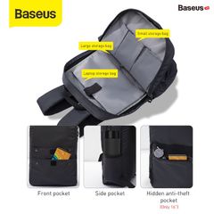 Ba lô vải dù chống thấm nước Baseus Basics Series 13'/16