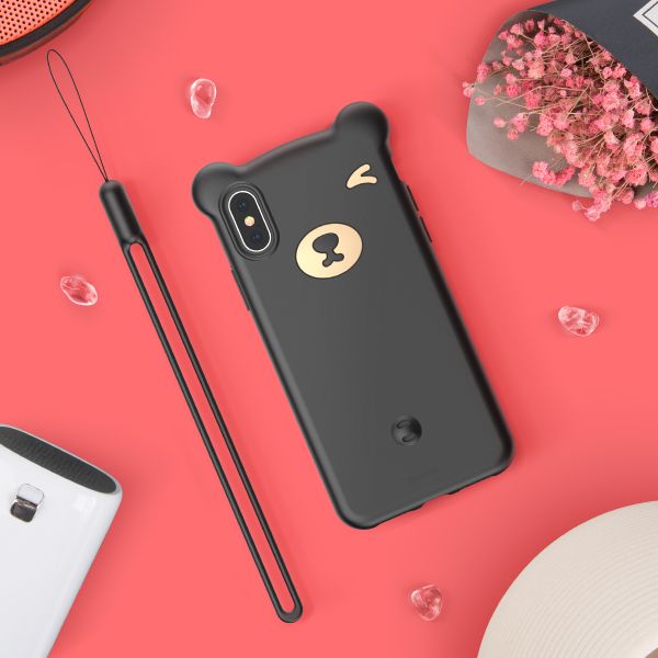 Ốp lưng hình gấu siêu dễ thương Baseus Bear Silicone Case dùng cho iPhone X/XS/XR/XS Max