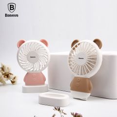 Quạt Mini cầm tay pin sạc hình chú Gấu Baseus  Dharma Bear LV078 (Portable Rechargeable Mini USB Hand Fan)