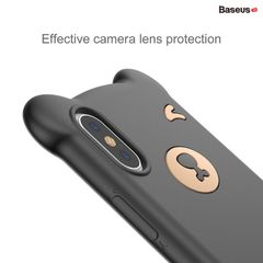 Ốp lưng hình gấu siêu dễ thương Baseus Bear Silicone Case dùng cho iPhone X/XS/XR/XS Max