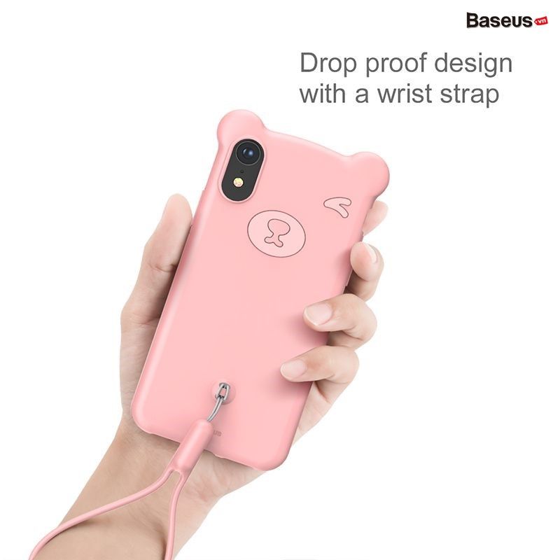 Ốp lưng hình gấu siêu dễ thương Baseus Bear Silicone Case dùng cho iPhone X/XS/XR/XS Max