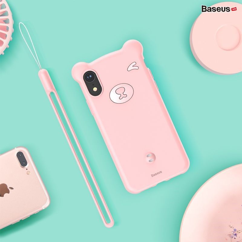 Ốp lưng hình gấu siêu dễ thương Baseus Bear Silicone Case dùng cho iPhone X/XS/XR/XS Max